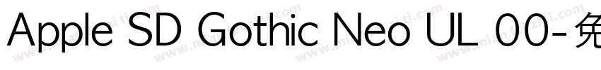 Apple SD Gothic Neo UL 00字体转换